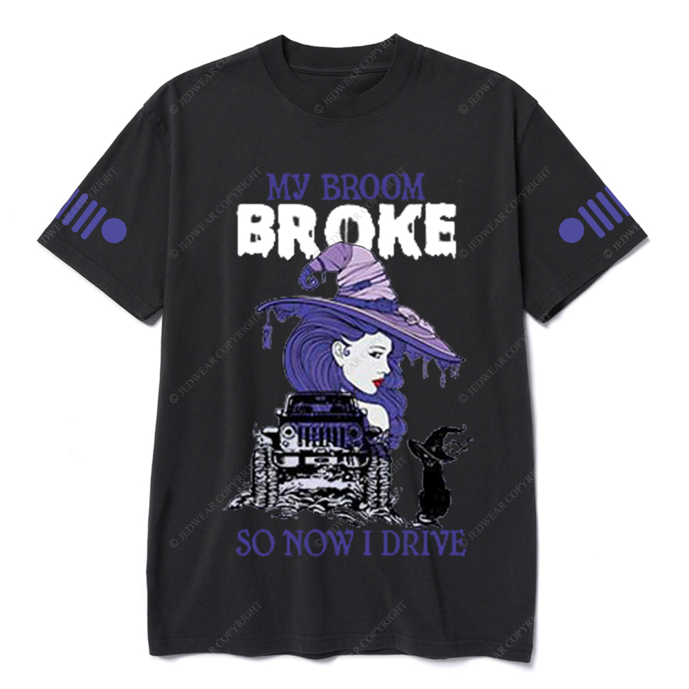 My Broom Broke So Now I Drive Skull  Jp T-Shirt