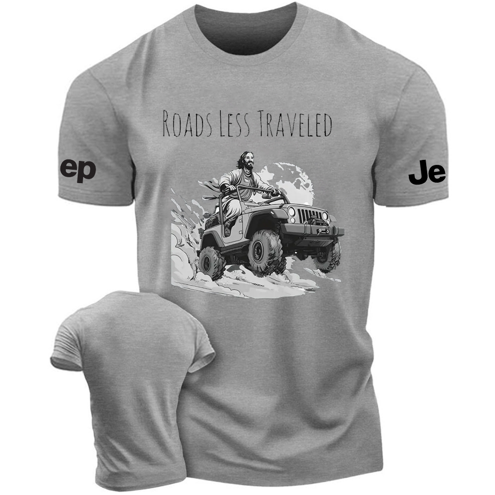 Religion Cross Jesus Roads Less Traveled Jp T-Shirt