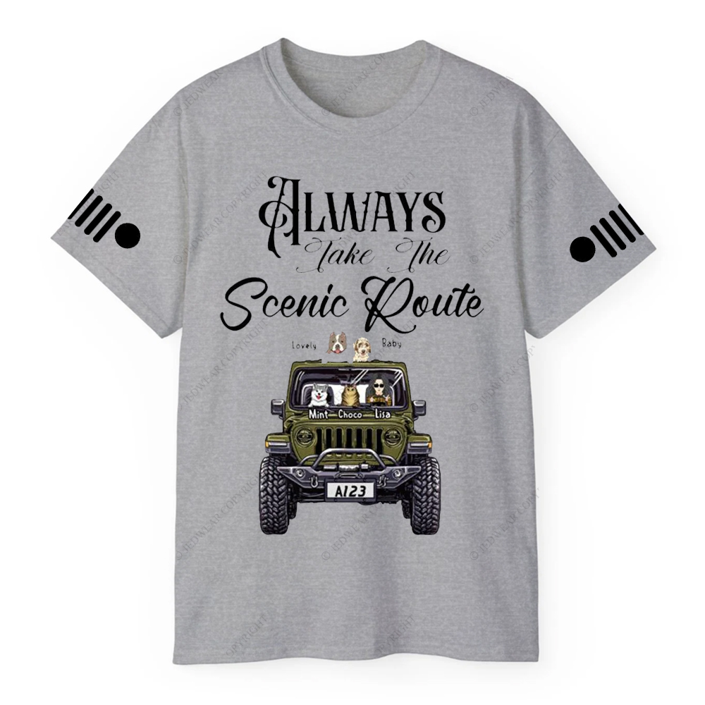 Always Take The Scenic Route Dog Lovely Baby Jp T-Shirt