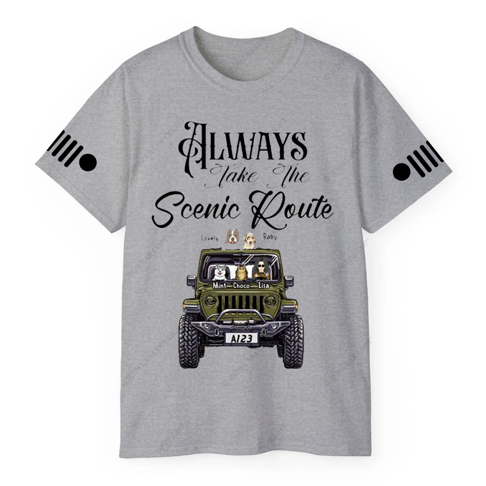 Always Take The Scenic Route Dog Lovely Baby Jp T-Shirt