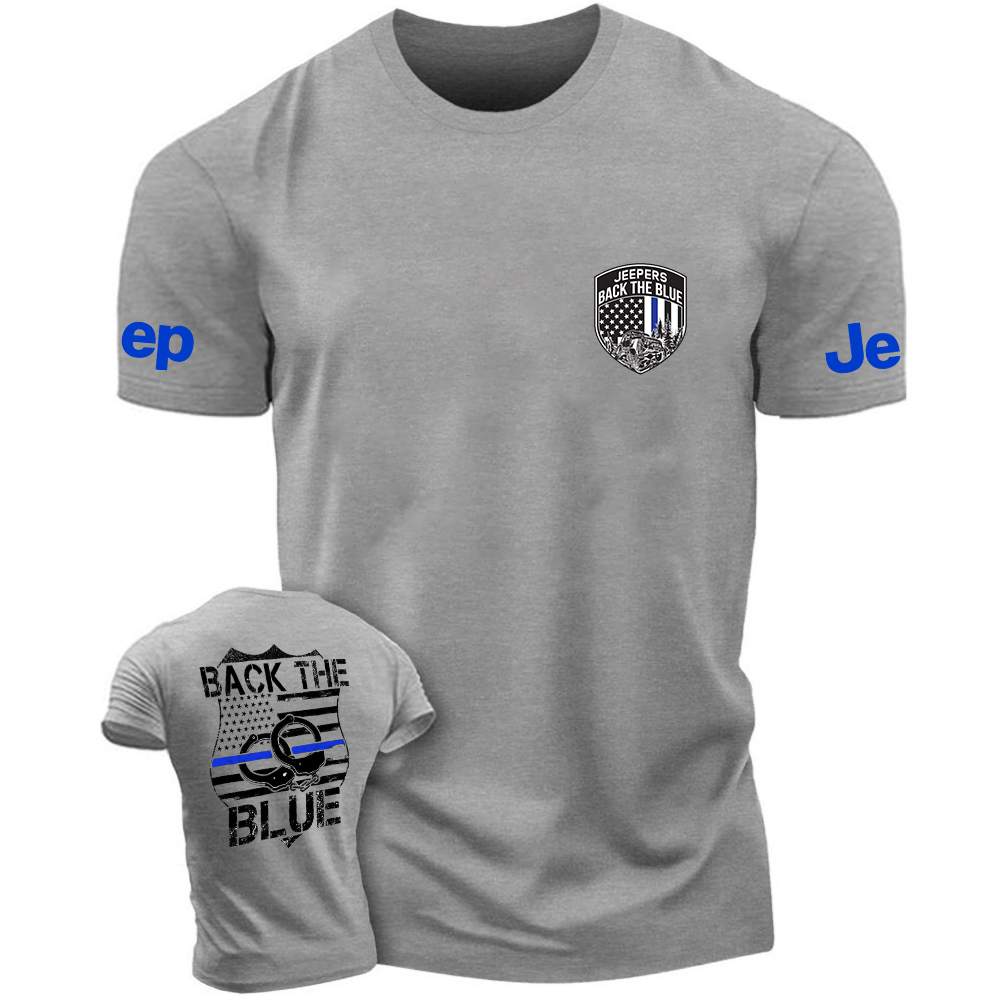 American Flag Policeman Handcuffs Back The Blue  Jp T-Shirt