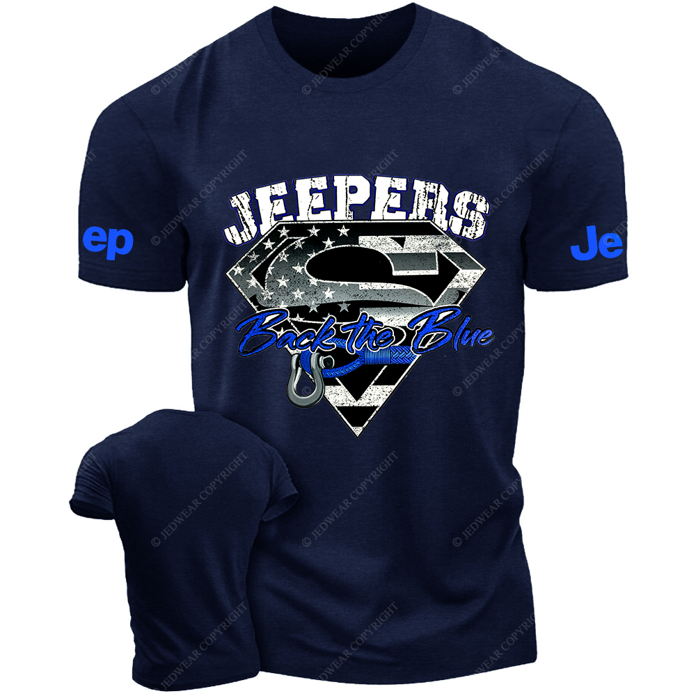 American Flag Policeman Jp Back The Blue  T-Shirt