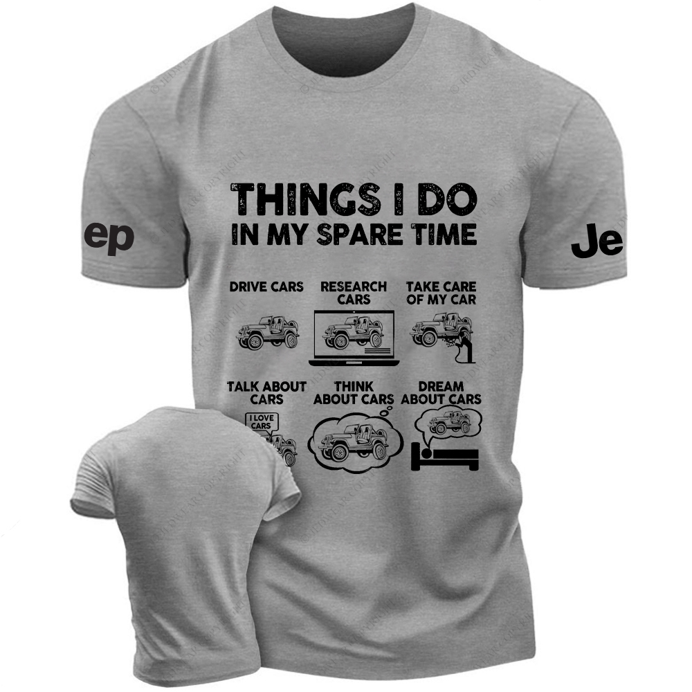 Jp Things I Do In My Spare Time Drive My Cars  Jp T-Shirt