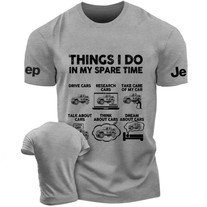 Jp Things I Do In My Spare Time Drive My Cars  Jp T-Shirt