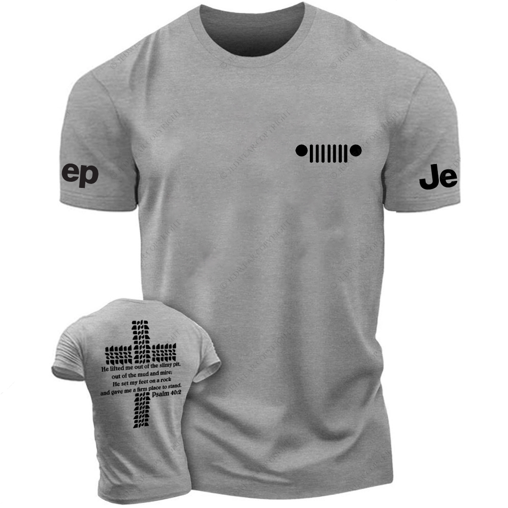 Religion Cross Jesus Bible Wheelmarks  Psalm Jp T-Shirt