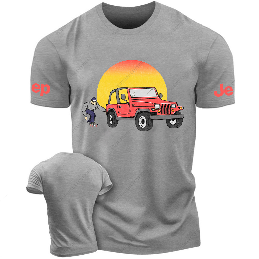 Cartoon Funny A Man On A Skateboard  Sun Jp T-Shirt