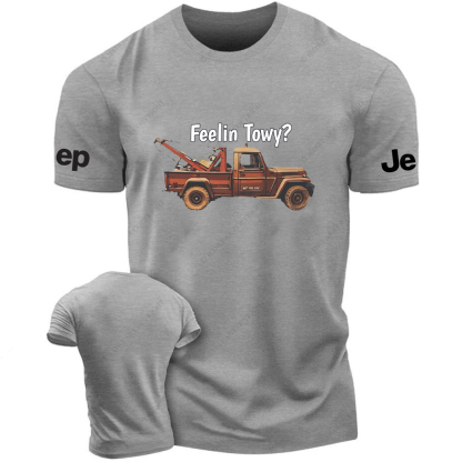 Feelin Towy Willys Wrecker Tow Truck Vintage Jp T-Shirt