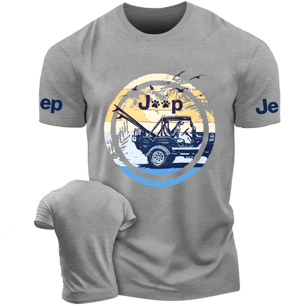 Dog In The Car Vintage Style Jp T-Shirt