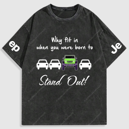Why Fit In When You Were Born To Stand Out Washed T-Shirt