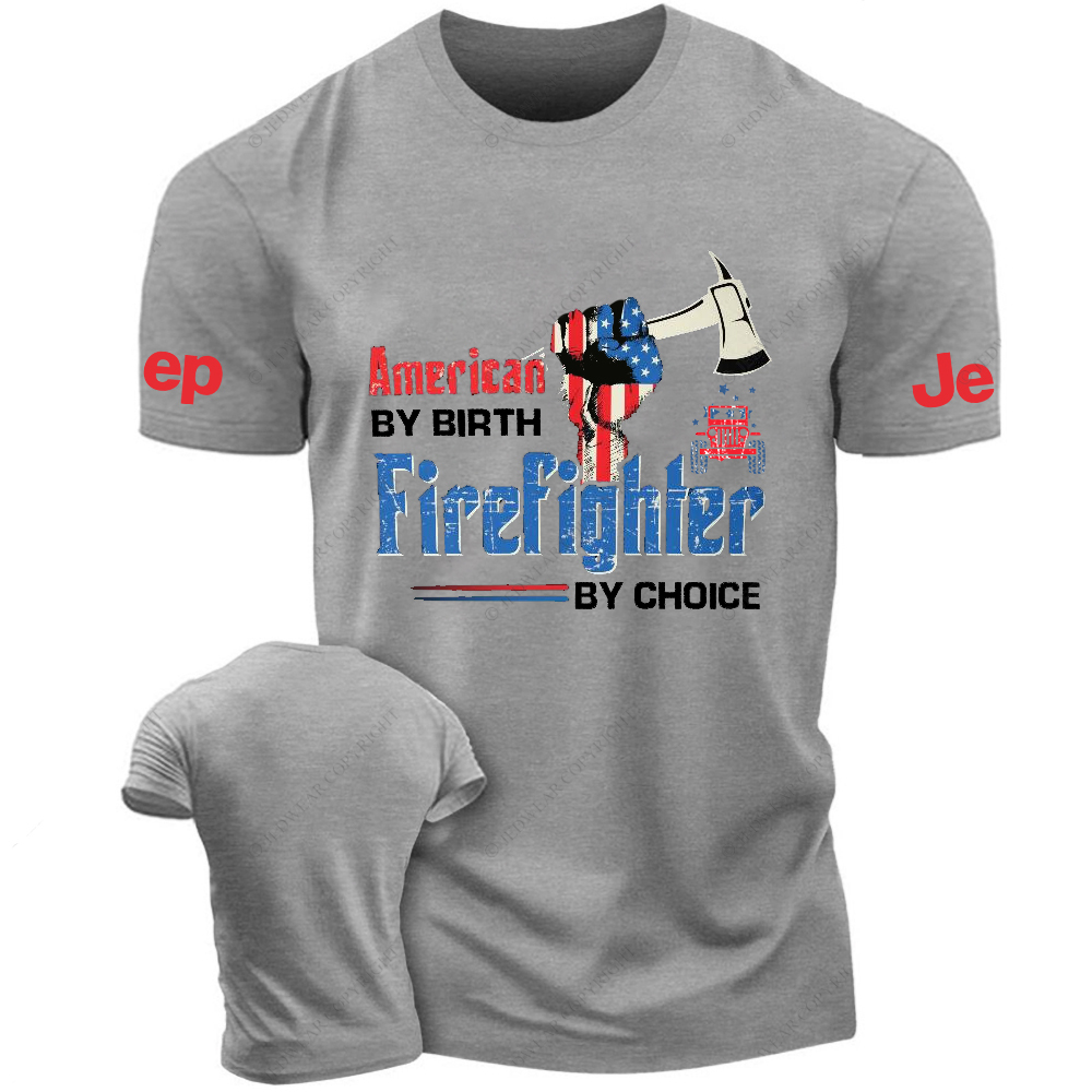 Firefighter American By Birth Firefighter By Choice Jp T-Shirt