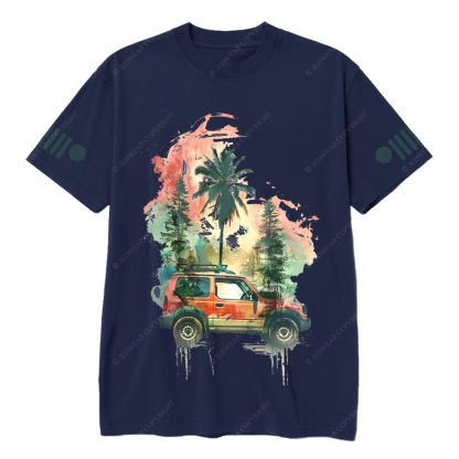 Tree Watercolor And Ink Painting Jp Flag T-shirt
