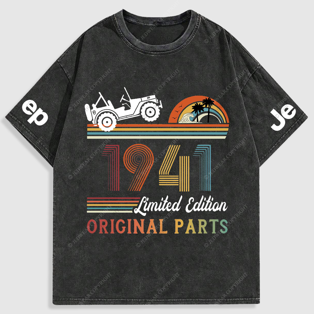 Original Parts  Limited Edition  Waves Coconut Tree Washed T-Shirt