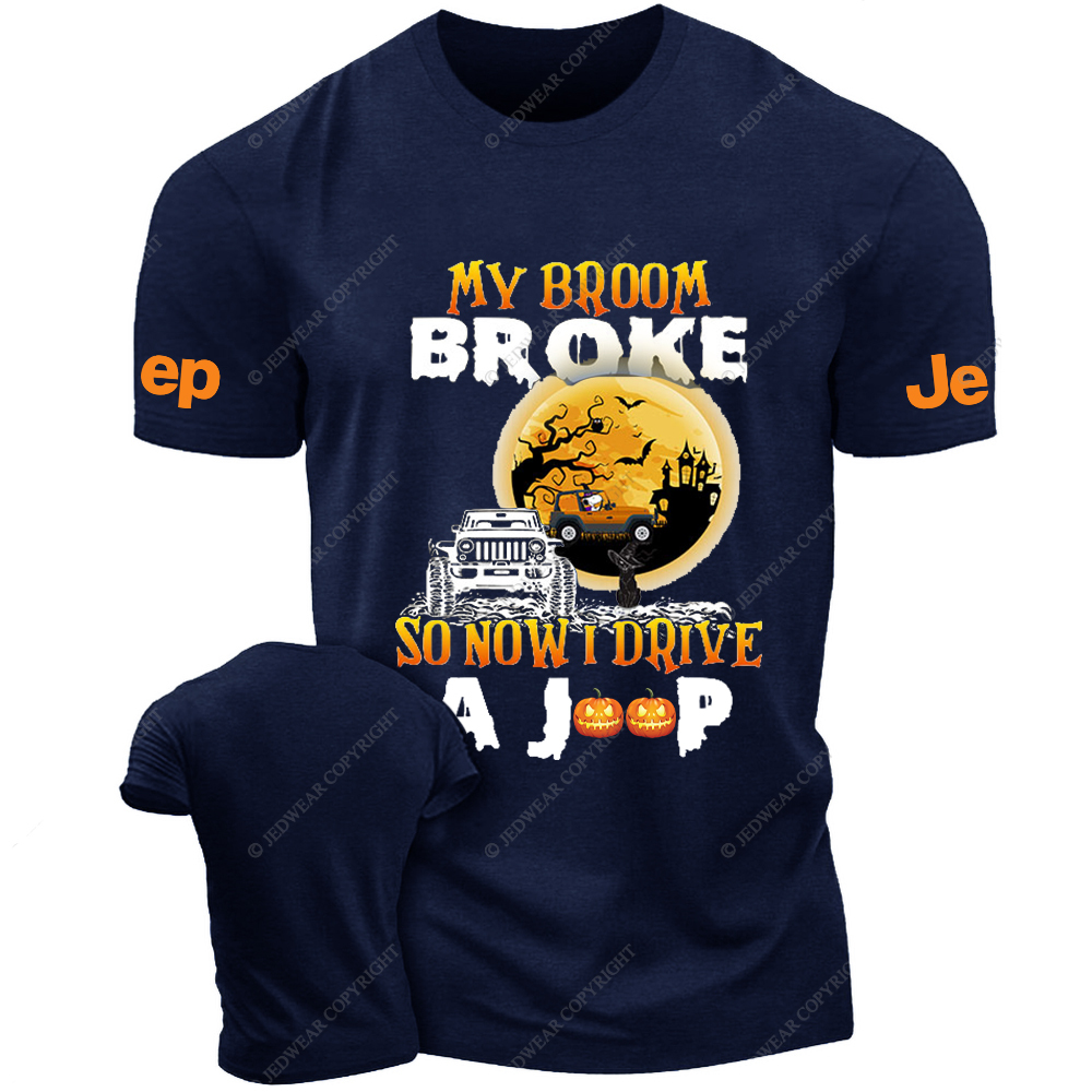 Halloween My Broom Broke So Now I Drive A Car Jp T-shirt