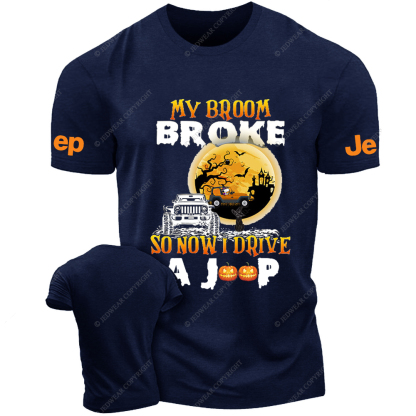 Halloween My Broom Broke So Now I Drive A Car Jp T-shirt