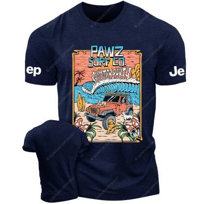 Pet Dog Pawz Surf Jp T-shirt