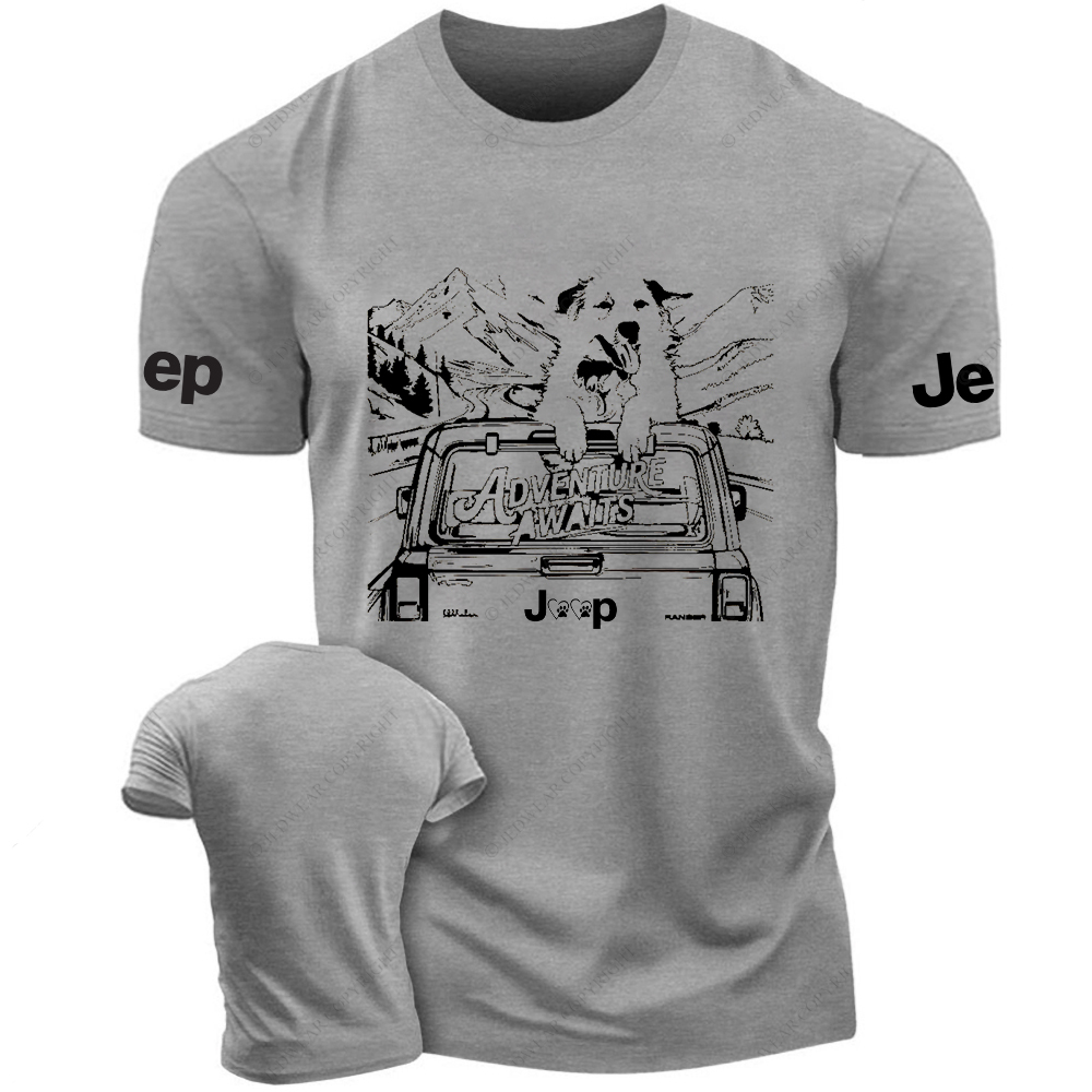 Aventure Awaits Dog Driving A Car Jp T-shirt