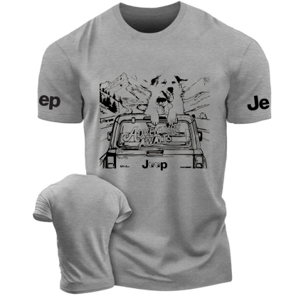 Aventure Awaits Dog Driving A Car Jp T-shirt