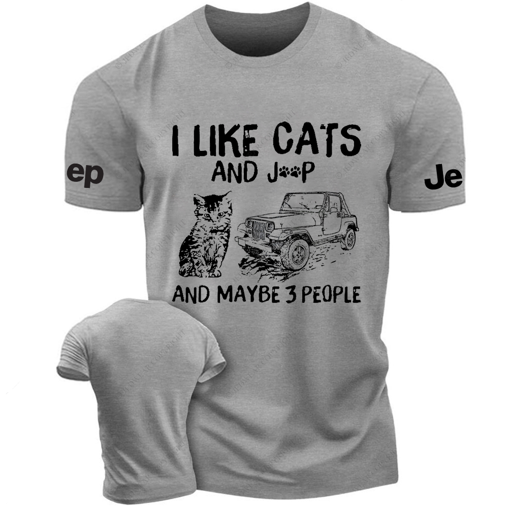 I Like Cats And Car And Maybe 3 People Jp T-shirt