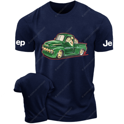 Green Four-Wheeled Off-Road Vehicle Jp T-Shirt