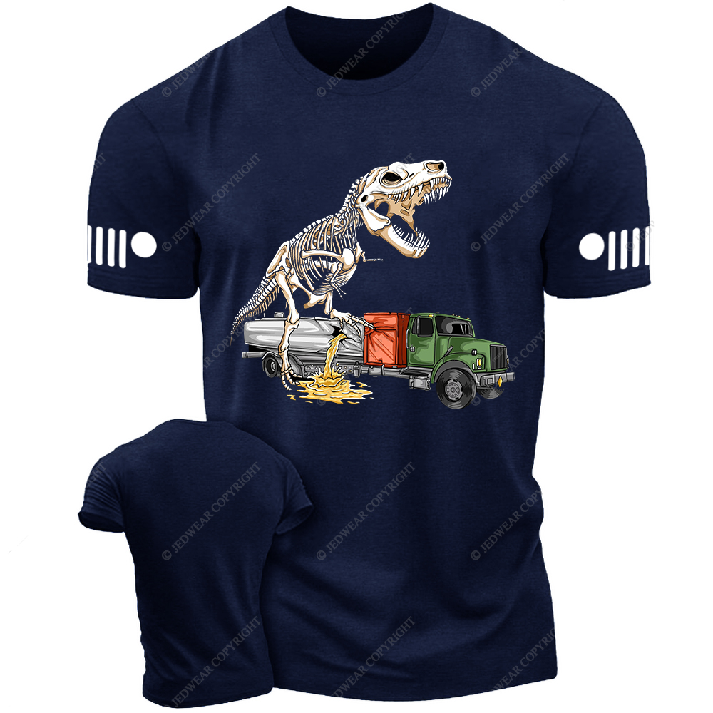 Dinosaur Bone Frame Destruction Truck Jp T-Shirt