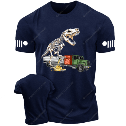 Dinosaur Bone Frame Destruction Truck Jp T-Shirt