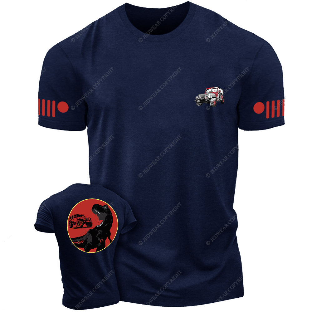Red Dinosaur Front And Rear Design Jp T-shirt