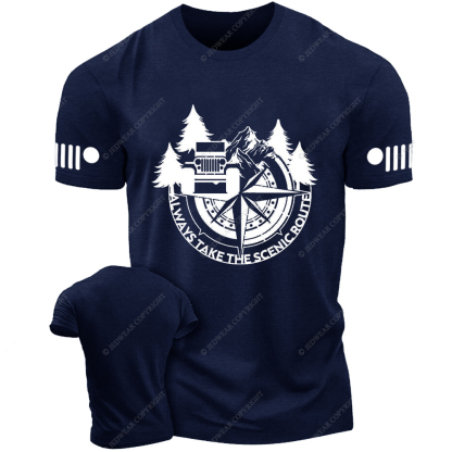 Compass Always Take The Scenic Route Jp T-shirt