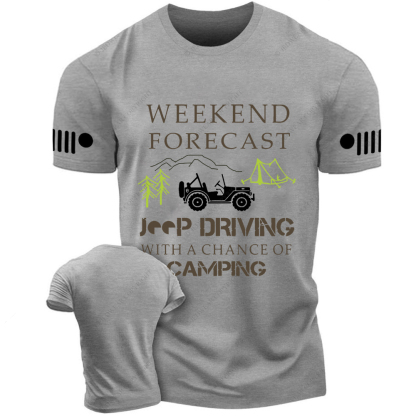 Weekend Forecast Driving With A Chance Of Camping Jp T-shirt