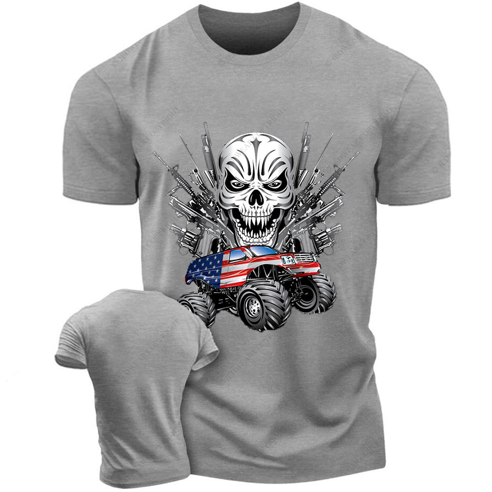 American Flag Off-Road Skull Gun Jp T-shirt