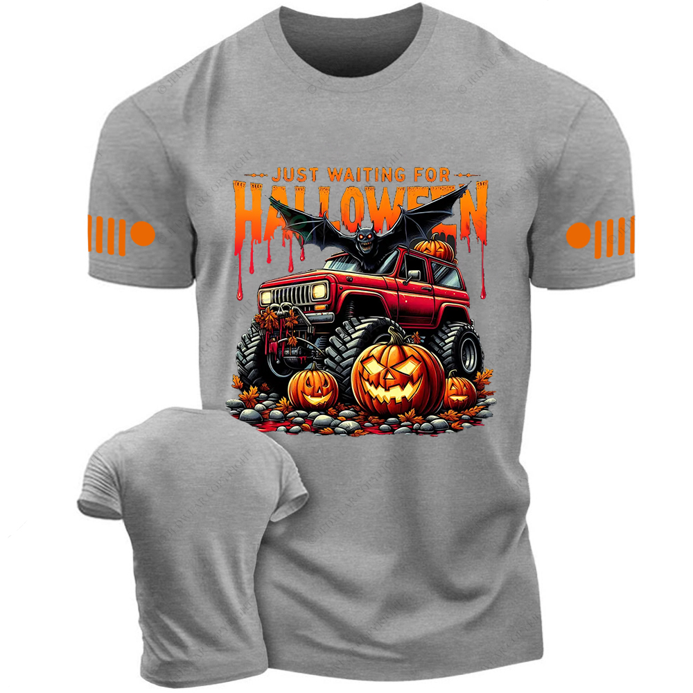 Just Waiting For Halloween Skull Bat Jp T-shirt