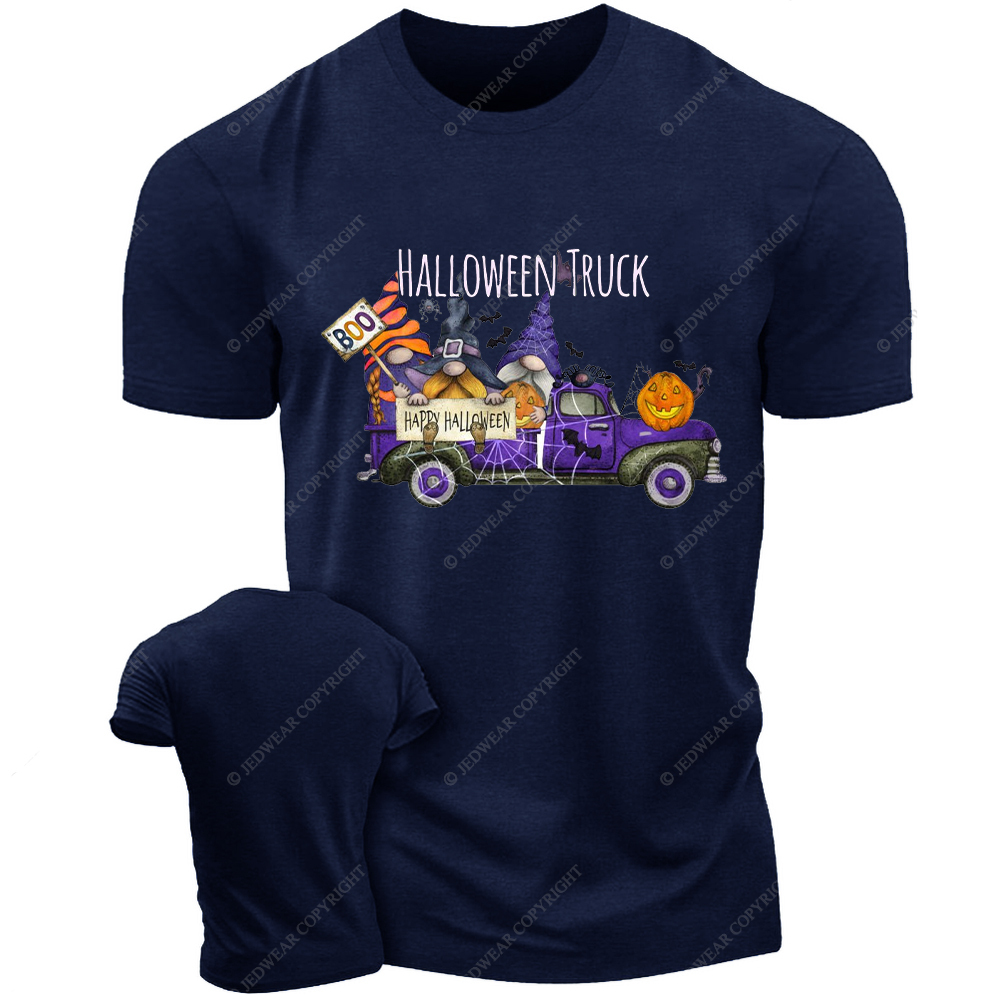 Pumpkin  Halloween Gnome Truck Jp T-Shirt