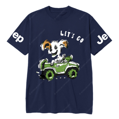 Let's Go  The Puppy Is Driving Happily JP T-Shirt