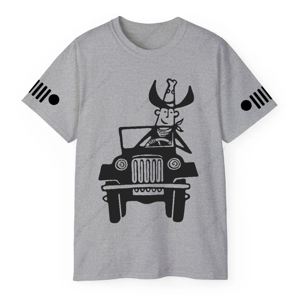 Cowboy Driving A Car Jp T-Shirt