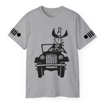 Cowboy Driving A Car Jp T-Shirt