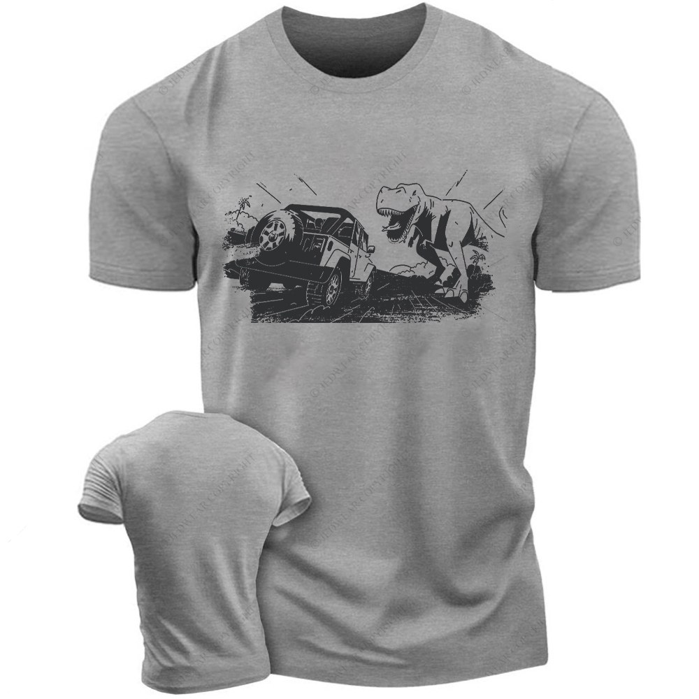 Dinosaur Black And White Illustration Jp T-Shirt