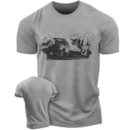 Dinosaur Black And White Illustration Jp T-Shirt