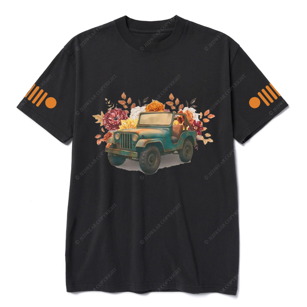 Off-Road Fall 4-Wheeling Fall Flowers  Jp T-Shirt