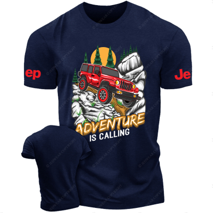 Adventure Is Calling Mountain Road Stones JP T-Shirt