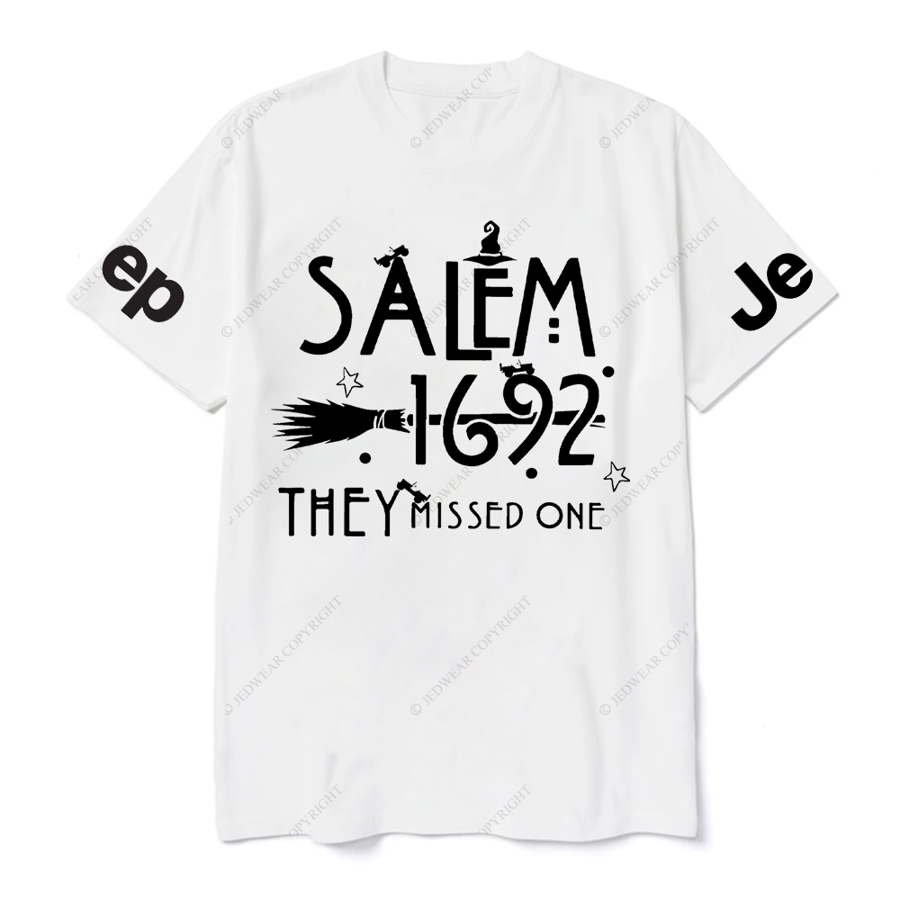 Salem 1692 Halloween Cap They Missed One Jp T-Shirt