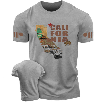California Map Bear Star Jp T-Shirt