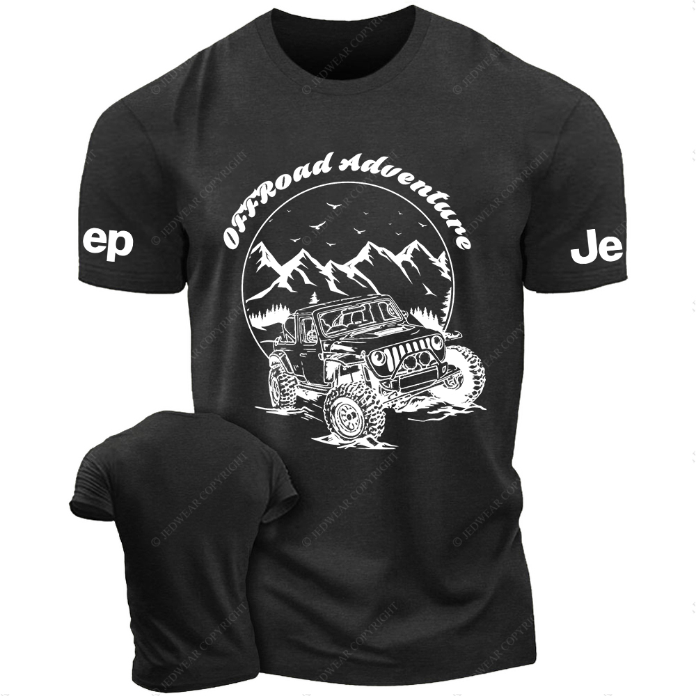 Off-Road Adventure Vehicle On Mountain Road JP T-Shirt
