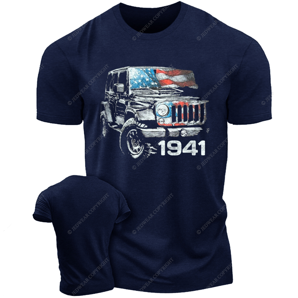Wrangler JK American Flag Vintage Style Jp T-Shirt