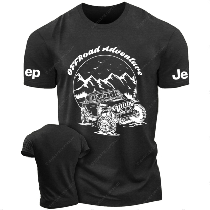 Off-Road Adventure Vehicle On Mountain Road JP T-Shirt