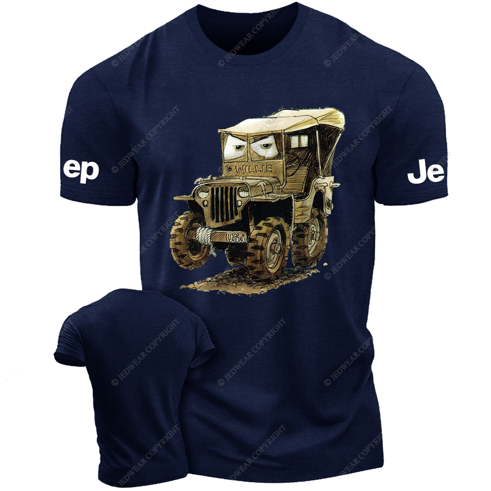 Funny Cute Willys Colored Pencil Drawing Jp T-Shirt