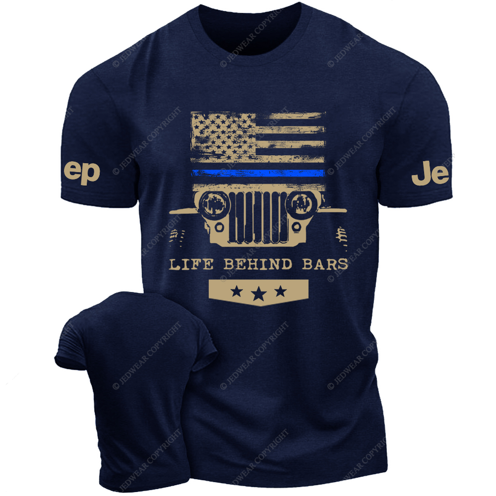 American Flag Life Behind Bars Jp T-Shirt