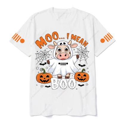 Halloween Cute Cow Ghost Moo I Mean Jp T-Shirt