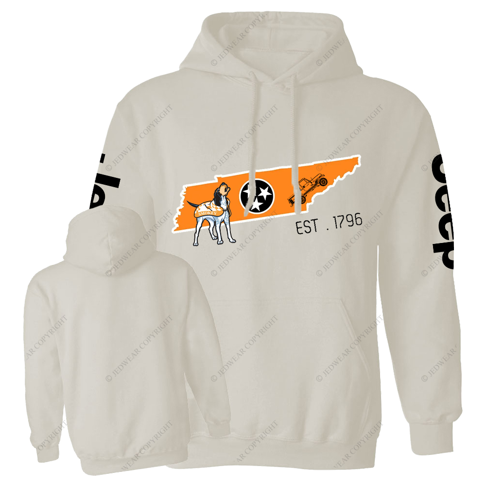 Tennessee Map Smokey Est 1796 Jp Oversized Hoodie