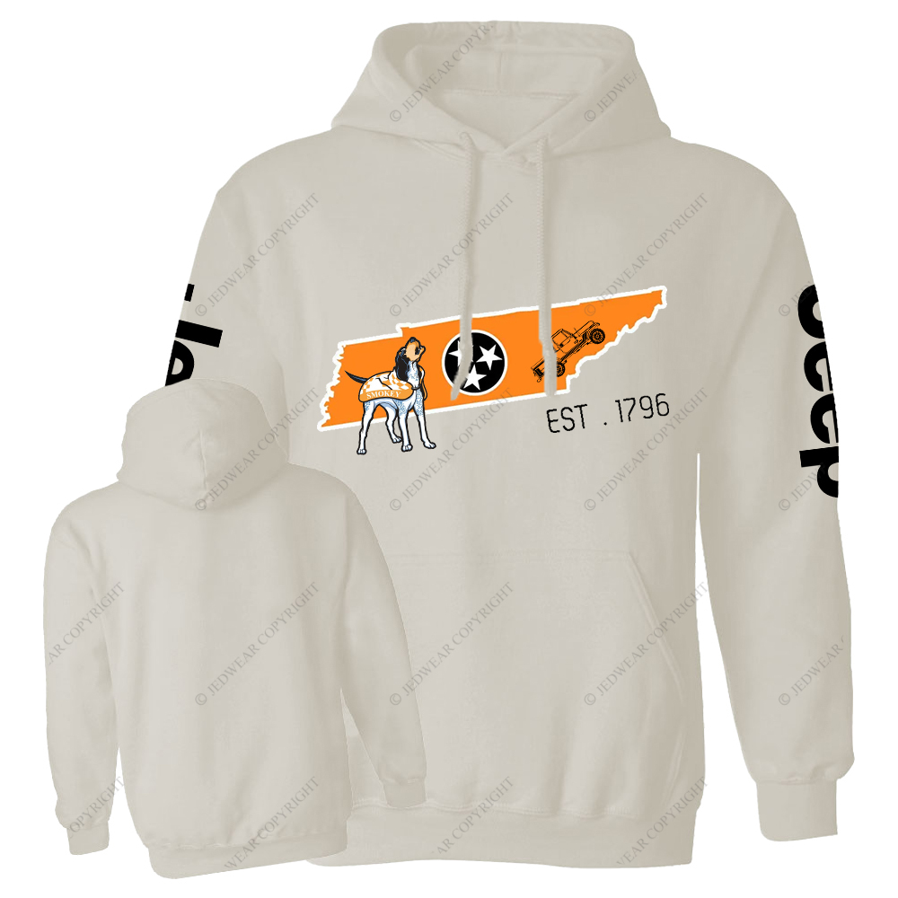 Tennessee Map Smokey Est 1796 Jp Oversized Hoodie