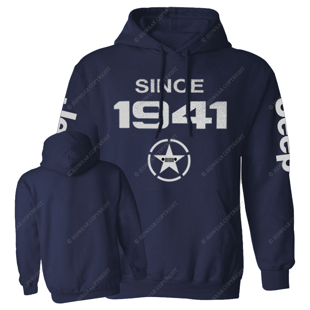 Vintage Military Star Circle Since 1941 Jp Oversized Hoodie