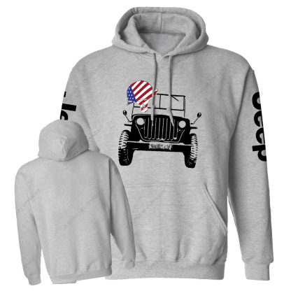 America Flag 4th Of July Soldier Helmet Jp Casual Hoodie